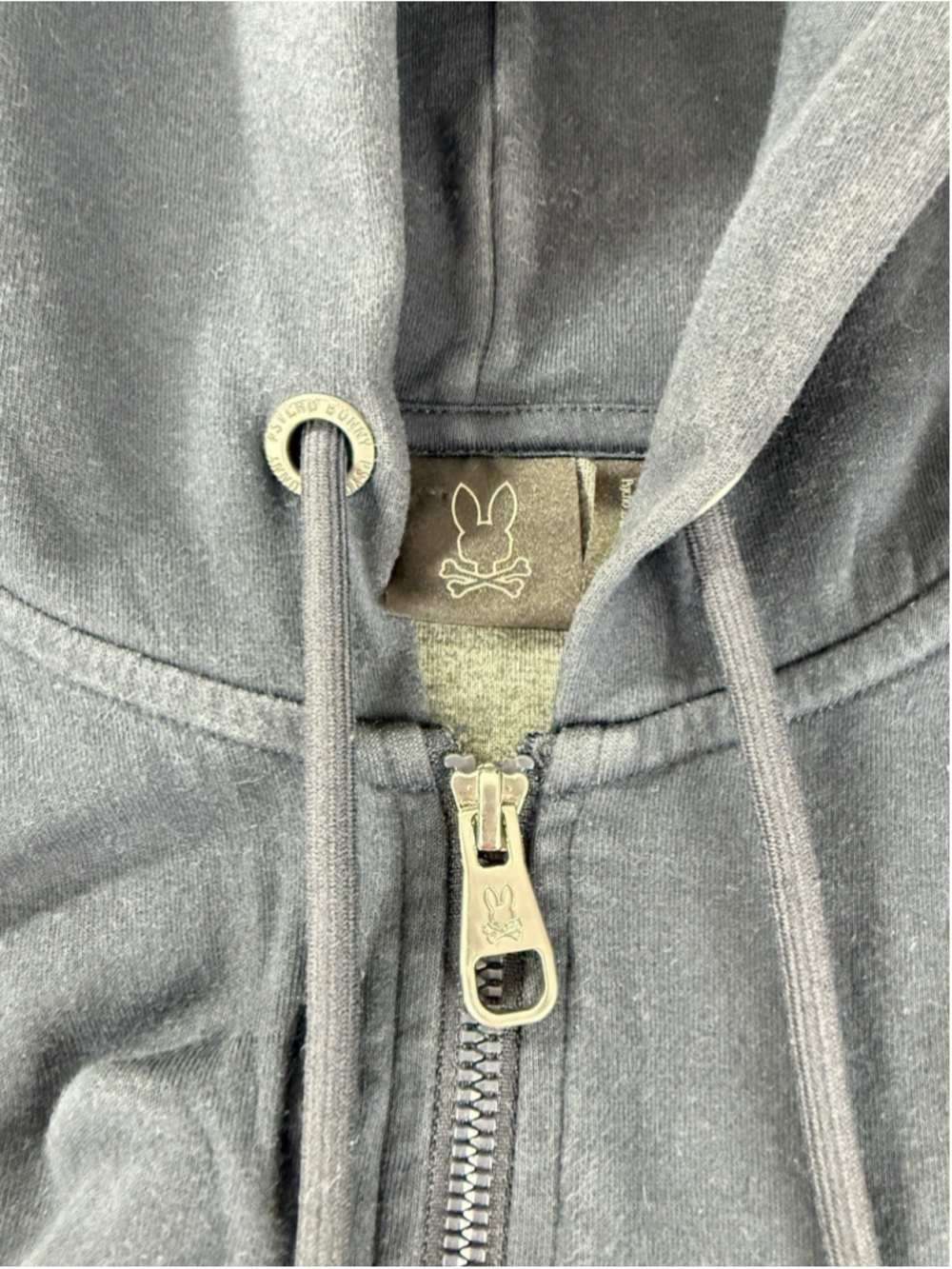 Psycho Bunny Full Zip Hoodie Classics Re-imagined Mens Size XL Navy Blue - Picture 11 of 16